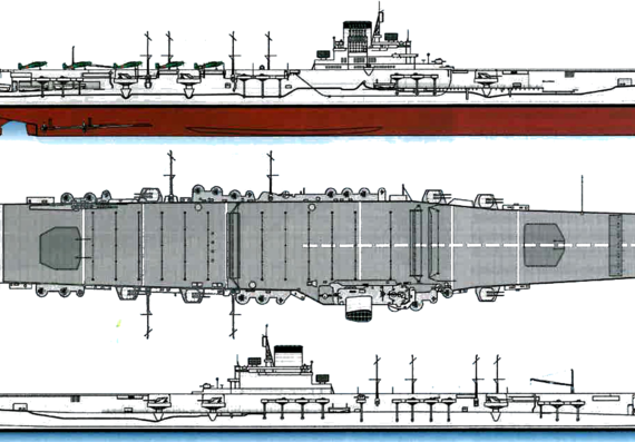 Aircraft carrier IJN Taiho 1944 [Aircraft Carrier] - drawings, dimensions, pictures